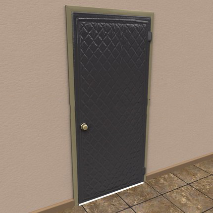 Soundproof Door Panel Black
