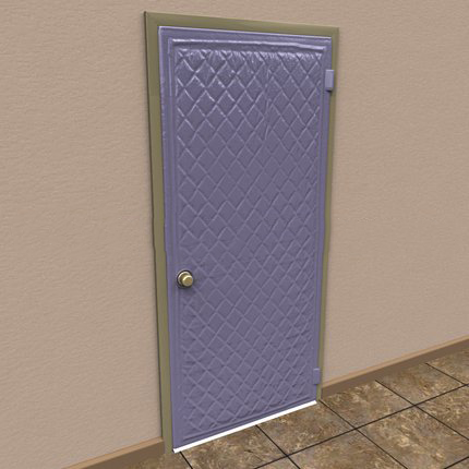 Soundproof Door Panel Gray