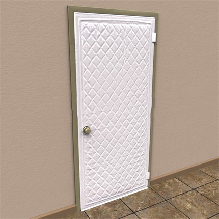 Soundproof Door Panel White